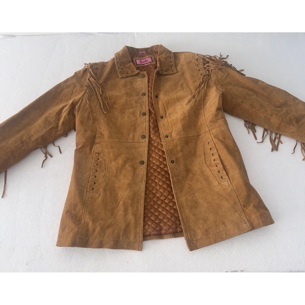 Western/Boho/Excelled Collection Suede Leather Jacket/